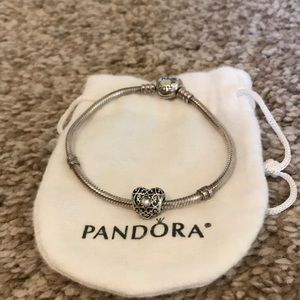 Pandora bracelet with charm